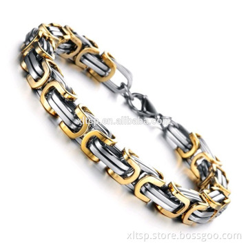 2017 wholesales gold plating chain unique design mens chain bracelet